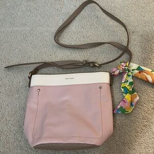 ANNE KLEIN pink/white crossbody purse. Great condition
